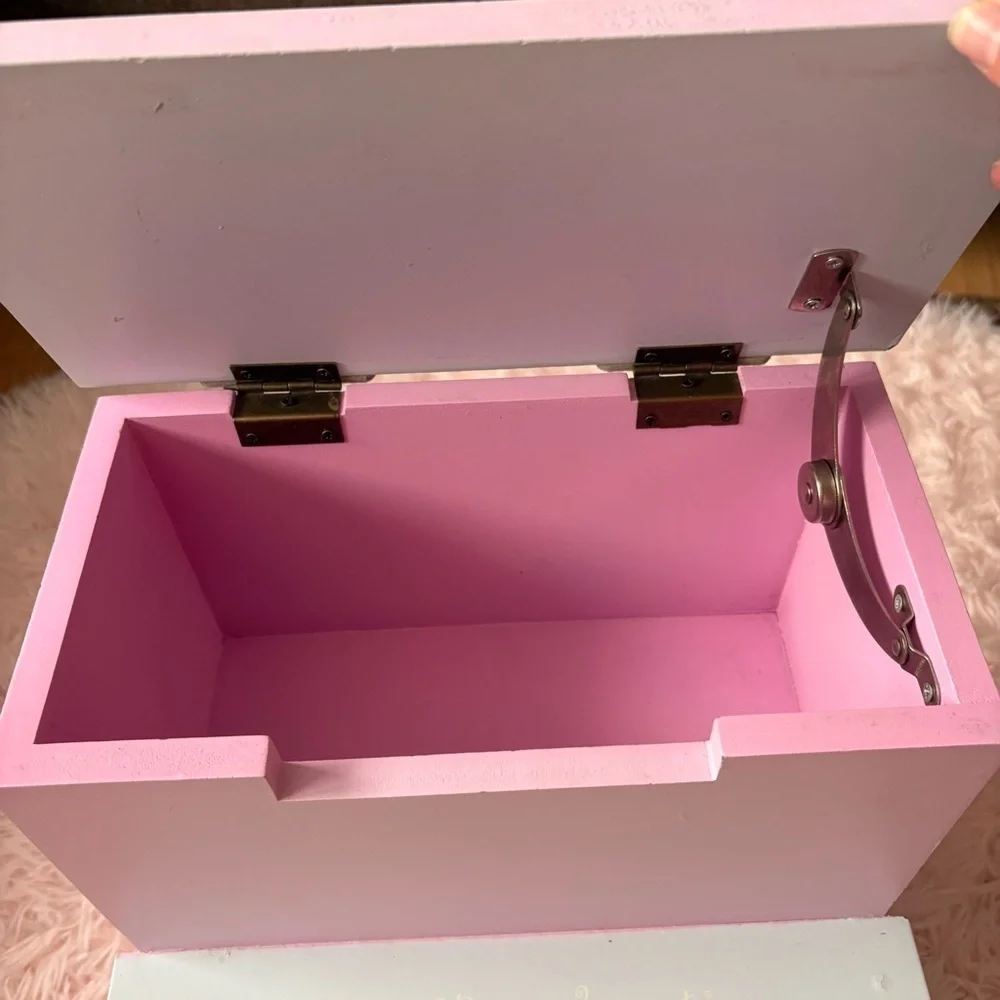 Pink Castle Step Stool for Kids W/ Storage Under Lid Princess Once Upon a Time